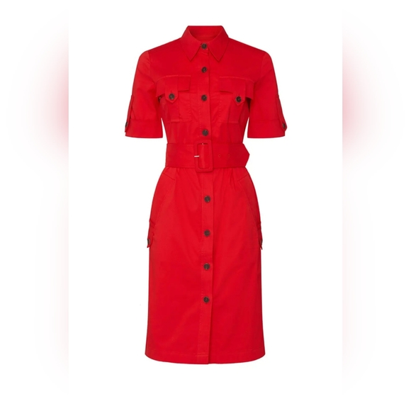Derek Lam Collective Red Utility Dress Size 42 - Picture 9 of 12